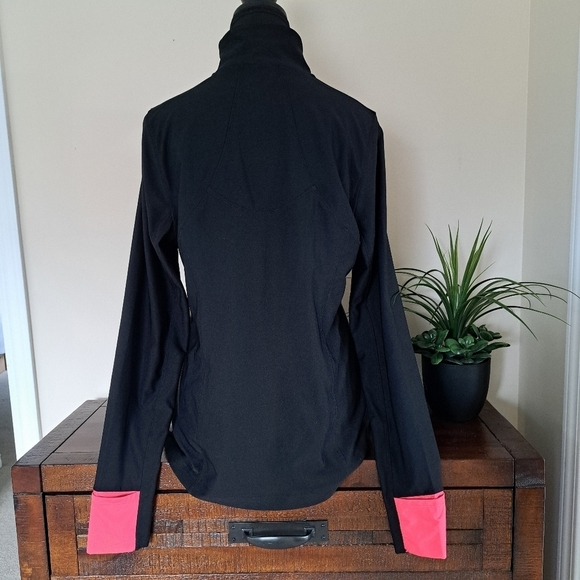 Mondetta Active Jacket Full Zip Stretch Performance Top Medium Black Pink Grey - Picture 4 of 10